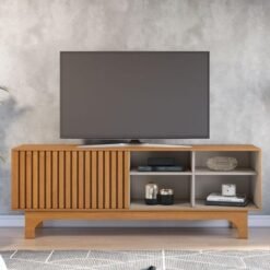 Rack até 70" Sereno Cinamomo/Off White - JCM MOVELARIA