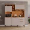 Kit Cozinha New Topázio 1,65 m Cinamomo/Off White - SALLÊTO