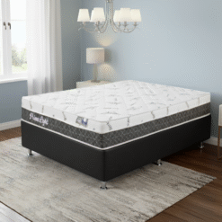 Colchão Casal Prime Light 26 cm D28 + Base Box Simples Corino Preto – ORTHOPRIME + BIOSTAR