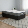 Colchão Solteiro Light D33 + Base Box Simples Corino Preto – ORTOBOM + BIOSTAR