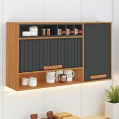 Armario Aereo 1P Napoles 120 Cinamomo/Grafite - ITATIAIA