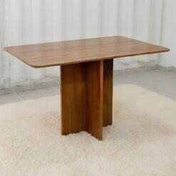 Mesa Salinas 120 (Tampo Londres s/ vidro) Cinamomo - CEL MOVEIS