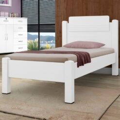 Cama Solteiro Paris Branco - GABRIELLI