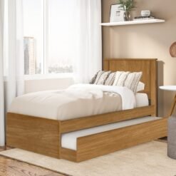 Cama Solteiro Barcelona + Auxiliar Nature - TEBARROT DO BRASIL