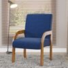 Poltrona Vand Mel/Veludo Azul - VIERO MÓVEIS