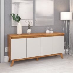 Buffet 4 Portas Filipe/Flip Mel/Off White - VIERO MOVEIS