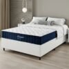 Colchão Casal Turquia D28 + Base Box Simples Corino Branco – VIERO MÓVEIS + BIOSTAR