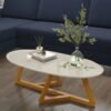 Mesa de Centro Classic Off White/Nature - TEBARROT DO BRASIL