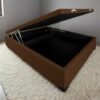 Base Box Casal Bau Corino Marrom - ALTO NIVEL CAMAS E COLCHOES