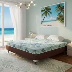 Colchão Casal Dream Soft D20 + Base Box Simples Corino Marrom – ORTOBOM + BIOSTAR