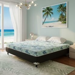 Colchão Casal Dream Soft D20 + Base Box Simples Corino Preto – ORTOBOM + BIOSTAR