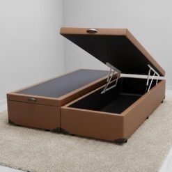 Base Box Queen Bau Corino Marrom - ALTO NIVEL CAMAS E COLCHOES
