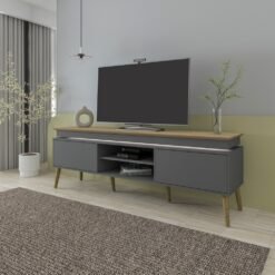 Rack até 75" Lumina Carvalho/Grafite - ARTELY