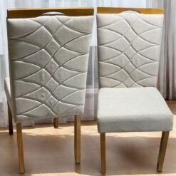 Kit 2 Cadeiras Safira Linho Bege 200 – WM DECOR