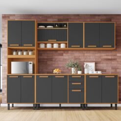 Cozinha Completa Nápoles Cinamomo/Grafite – ITATIAIA