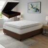 Colchão Casal New Freedom 32 cm D33 Molas Ensacadas + Base Baú Corino Marrom – ORTOBOM + ALTO NÍVEL