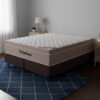 Colchão Queen Airtech Springpocket 25 cm D26 Molas Ensacadas + Base Simples Corino Marrom – ORTOBOM + ALTO NÍVEL