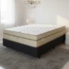 Colchão Casal Toronto 30 cm D28 Molas Ensacadas + Base Simples Corino Preto – ECOTEC + BIOSTAR