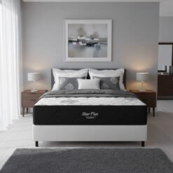 Colchão Casal Star Plus 25 cm D26 Molas Ensacadas + Base Simples Corino Branco – INOVAFLEX + BIOSTAR