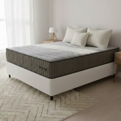 Colchão Casal Exclusive Foam 30 cm HR 33 + Base Simples Corino Branco – ORTOBOM + BIOSTAR