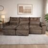 Sofá Retrátil e Reclinável Imperial 2,75 m Veludo Jolie Marrom 05 - IMPERIAL DECOR