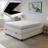 Colchão Casal New Freedom 32 cm D33 Molas Ensacadas + Base Baú Corino Branco – ORTOBOM + BIOSTAR