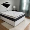Colchão Casal Prime Light 30 cm D28 Molas Ensacadas + Base Baú Corino Branco – ORTHOPRIME + BIOSTAR