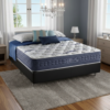 Colchão Casal Blue Sea 31 cm D28 Molas Ensacadas + Base Simples Corino Preto – ANJOS + BIOSTAR