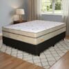 Colchão Queen Toronto 30 cm D28 Molas Ensacadas + Base Simples Corino Preto – ECOTEC + ALTO NÍVEL
