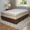 Colchão Queen Toronto 30 cm D28 Molas Ensacadas + Base Simples Corino Marrom – ECOTEC + BIOSTAR