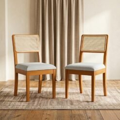 Kit 2 Cadeiras Lola 2CMM004CA Linho Gelo A077A - KAPPESBERG