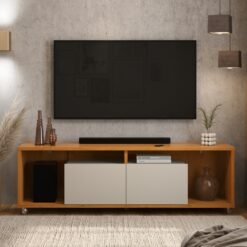 Rack até 75" Move 1.8 Cinamomo/Off White - PATRIMAR