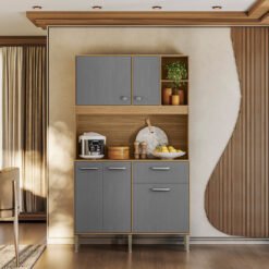 Kit Cozinha Liv 1,20 m Freijó/Gris - KIT'S PARANÁ