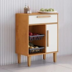 Fruteira Lorena Nature/Off White - KAIKI MÓVEIS