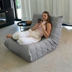 Poltrona Togo (Expansível) Bouclé Cinza Grafite 10 - PLUFF SOFÁ NA CAIXA