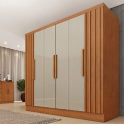 Guarda-Roupa 6 Portas Itaperuna 1,80 m Cinamomo/Off White - TCIL