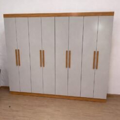 Guarda-Roupa 8 Portas Andara Soft 2,36 m Amêndoa Clean/Off White - LOPAS