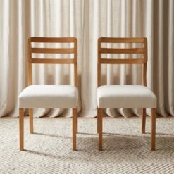 Kit 2 Cadeiras Turquia Mel/Linho Palha 311A – HR MOVELARIA