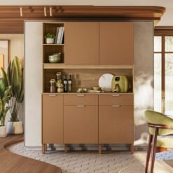 Kit Cozinha Flora 1,447 m Freijó/Caramelo - KIT'S PARANÁ