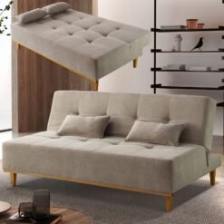 Sofá Cama Dallas Ref.48 1,81 m Linho Bege 2503-B – LUXURY