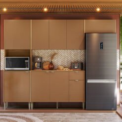 Cozinha Completa (com Balcão) Soul Freijó/Caramelo - KIT'S PARANÁ