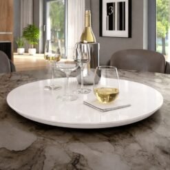 Prato Giratório 45 cm Off White – DELINE DECOR