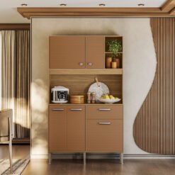 Kit Cozinha Liv 1,20 m Freijó/Caramelo - KIT'S PARANÁ