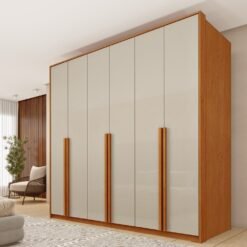 Guarda-Roupa 6 Portas Master 2,01 m Cinamomo/Off White - TCIL
