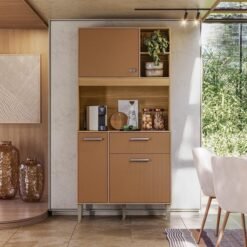 Kit Cozinha Zen 0,90 m Freijó/Caramelo - KIT'S PARANÁ