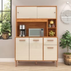 Kit Cozinha Pérola C212 1,20 m Cinamomo/Off White - FELLICCI