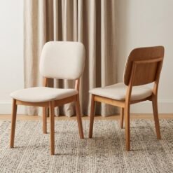 Kit 2 Cadeiras Alanis Linho Bege 201 - MADESALA