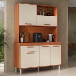 Kit Cozinha Dunas 1,40 m Cinamomo/Off White - ITATIAIA
