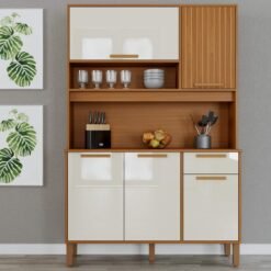 Kit Cozinha Sintra 1,20 m Freijó/Off White – INDÉKES