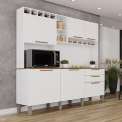 Kit Cozinha New Topázio 1,65 m Branco - SALLÊTO